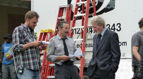 BTS Jim Mickle Directing Nick Damici and Michael Parks WE ARE WHAT WE ARE