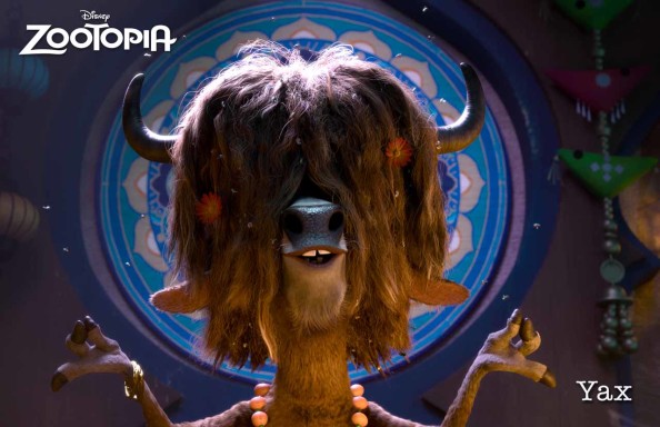 ZOOTOPIA – YAX THE YAK, the most enlightened, laid-back bovine in Zootopia. When Judy Hopps is on a case, Yax is full of revealing insights. ©2015 Disney. All Rights Reserved.