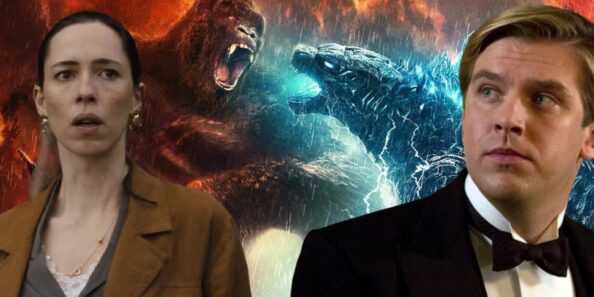 Rebecca Halls and Dan Steven in Godzilla x Kong