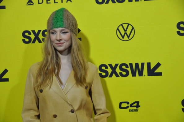 Hunter Shafer at the March 14 SXSW Premiere of "Cuckoo." (Photo by Connie Wilson).