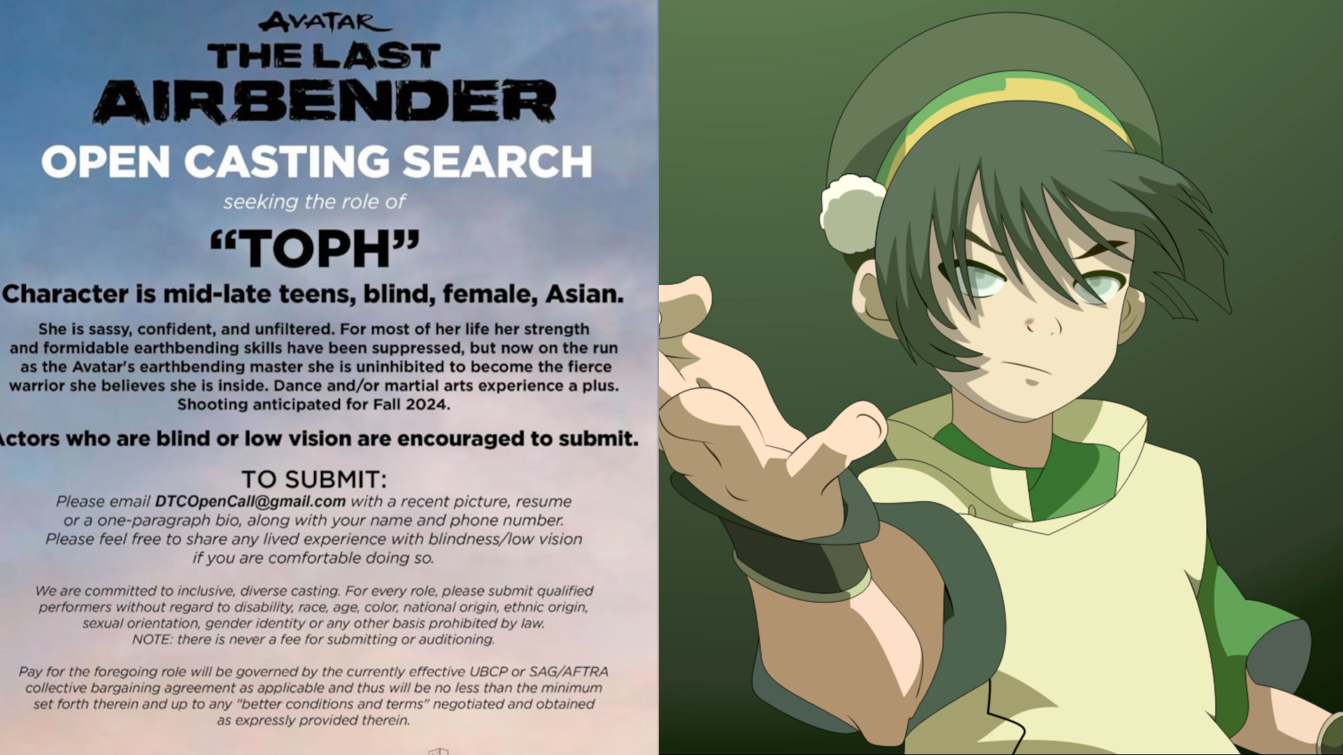 Netflix Seeks Toph for Avatar Live-Action!