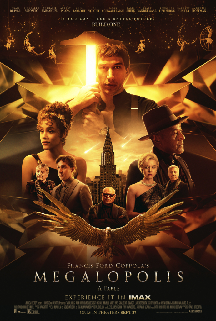 Megalopolis Francis Ford Copala Adam Driver poster trailer