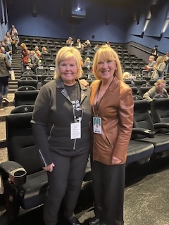 Connie Wilson (L) and Jaana Saarinen at CIFF with "Long Good Thursday."